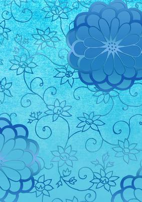 Blue Daisies 2 Floral A4 Backing Paper