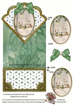 Winter Pub Anglaise Scallop Spring Decoupage Card