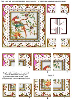 Oriental Phoenix Anglaise 5in Quad Corner Stacker