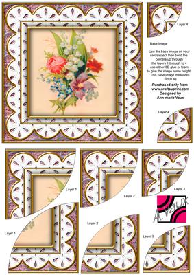 Mixed Bouquet Anglaise 6in Duo Corner Stacker