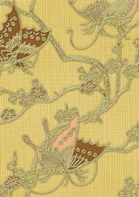 Oriental Pheasant 1 Floral A4 Backing Paper