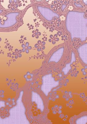 Oriental Flower Girl 1 Floral A4 Backing Paper
