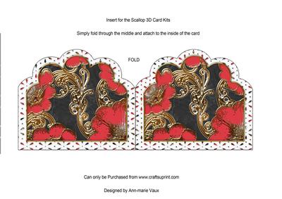 Black Red Rose Best Wishes 1 Anglaise Matching Card Insert