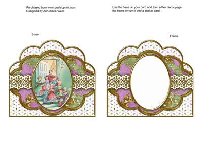 Christmas Carol Singers Anglaise Scallop Card Base Frame