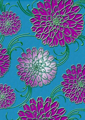 Pink Lilac 2 Mega Flowers A4 Backing Paper