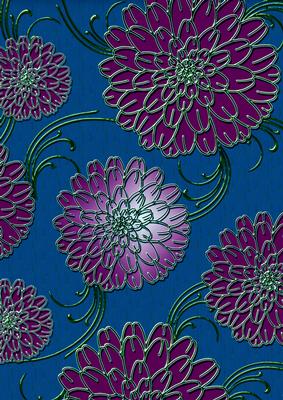 Pink Lilac 10 Mega Flowers A4 Backing Paper