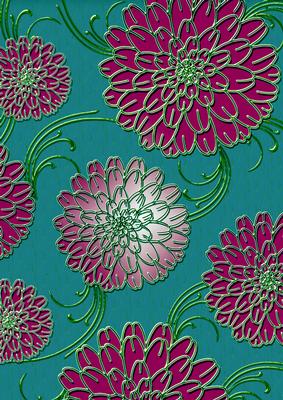 Pink Lilac 12 Mega Flowers A4 Backing Paper