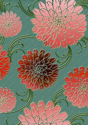 Pink Tones 8 Mega Flowers A4 Backing Paper