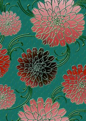 Pink Tones 10 Mega Flowers A4 Backing Paper