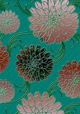 Pink Tones 13 Mega Flowers A4 Backing Paper
