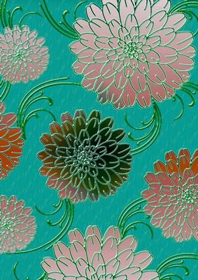 Pink Tones 14 Mega Flowers A4 Backing Paper