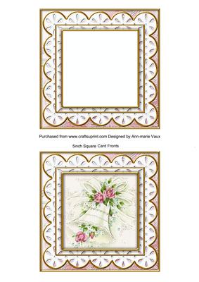 Wedding Bells Anglaise 5in Card Base and Shaker Frame