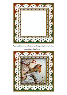 Robin 1 Anglaise 5in Card Base and Shaker Frame