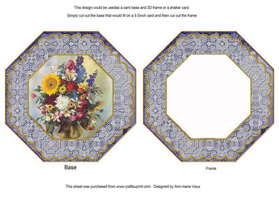 Summer Bouquet Octagon Card Base and Shaker Frame