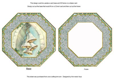 Snow Bells Octagon Card Base and Shaker Frame