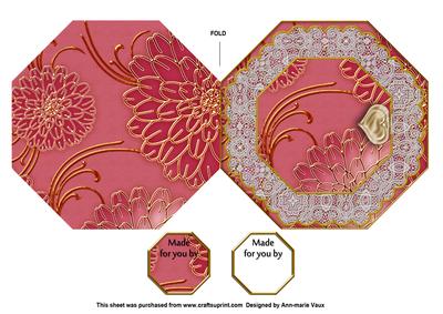 Mixed Bunch Octagon Lace Locket Fold Card