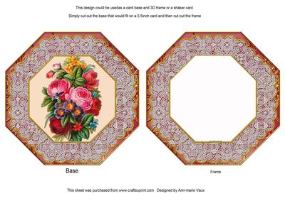Mixed Bunch Octagon Card Base Shaker Frame