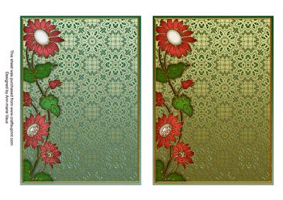 Greens Lace Daisy 7x5in Card Base Edger