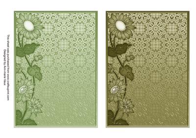 Leaf and Earth Lace Daisy 7x5in Card Base Edger