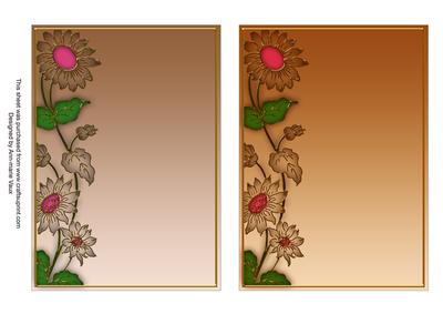 Peaches Plain Daisy 7x5in Card Base Edger