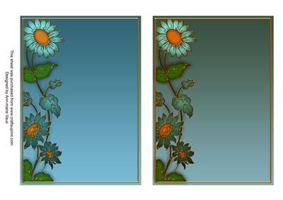Blues Plain Daisy 7x5in Card Base Edger