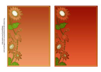 Warm Peaches Plain Daisy 7x5in Card Base Edger