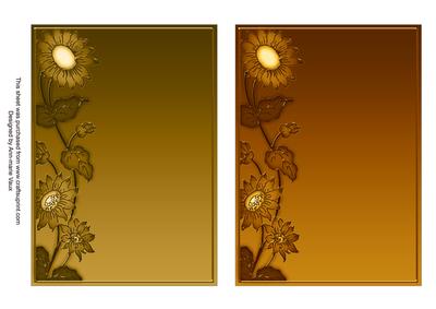 Warm Gold Plain Daisy 7x5in Card Base Edger