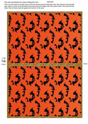 Halloween Pumpkin and Cat Big Card Inner