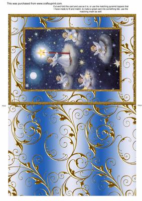 Christmas Angels Lite Up the Sky Big Card
