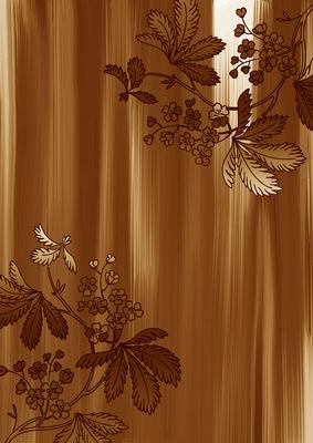 Bronze Floral Corner Painted A4 Backing Paper