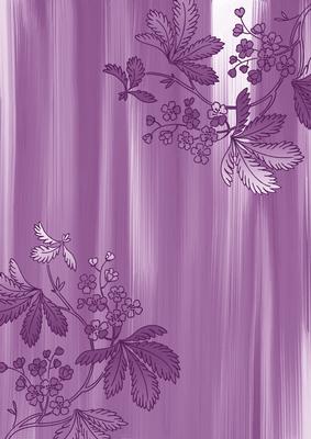 Lilac Floral Corner Painted A4 Backing Paper