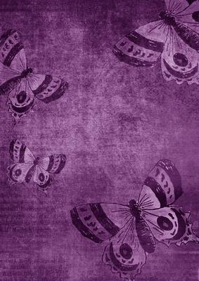 Vintage Tea Purple Butterfly A4 Backing Paper