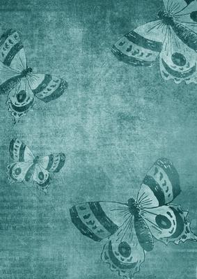 Vintage Tea Smokey Peacock Butterfly A4 Backing Paper