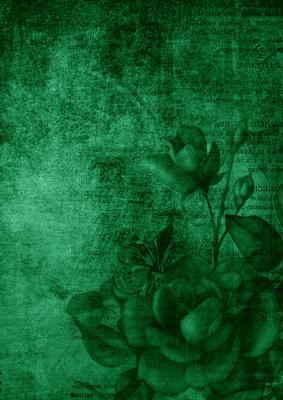 Vintage Tea Rose Deep Green A4 Backing Paper