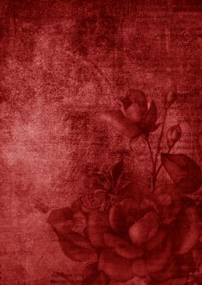 Vintage Tea Rose Deep Plum A4 Backing Paper