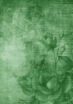 Vintage Tea Rose Green A4 Backing Paper