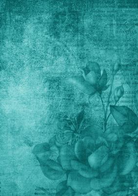 Vintage Tea Rose Peacock A4 Backing Paper