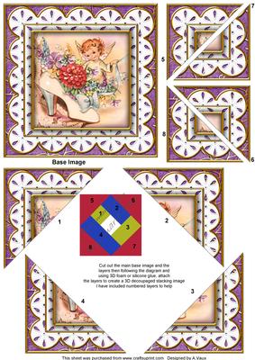 Lilac Shoe Fairy Anglaise 5in Triangle Spiral Stacker
