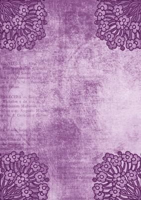 Ornate Floral Corners Lilac A4 Backing Paper