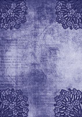 Ornate Floral Corner Blue A4 Backing Paper