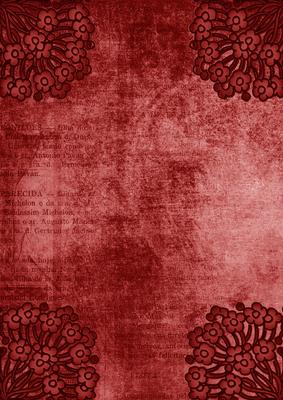 Ornate Floral Corner Dark Red A4 Backing Paper