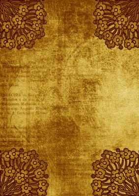 Ornate Floral Corner Gold A4 Backing Paper