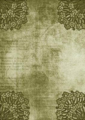 Ornate Floral Corner Olive A4 Backing Paper