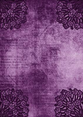 Ornate Floral Corner Purple A4 Backing Paper