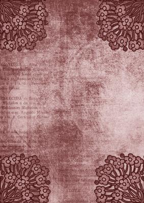 Ornate Floral Corner Smokey Pink A4 Backing Paper