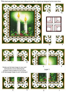 Candle Duo Anglaise 5in Quad Corner Stacker