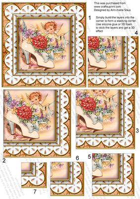 Peach Shoe Fairy Anglaise 5in One Corner Stacker