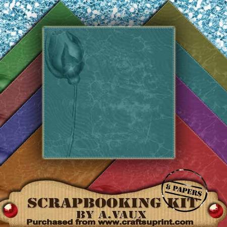 Rosebud Vintage Tea Scrapbooking Paper Kit