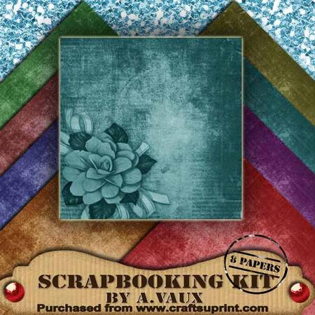 Rose Bow Vintage Tea Scrapbooking Paper Kit