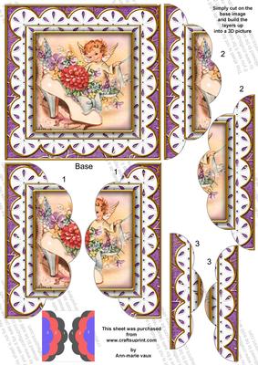 Lilac Shoe Fairy Anglaise 5in Scallop Side Stacker